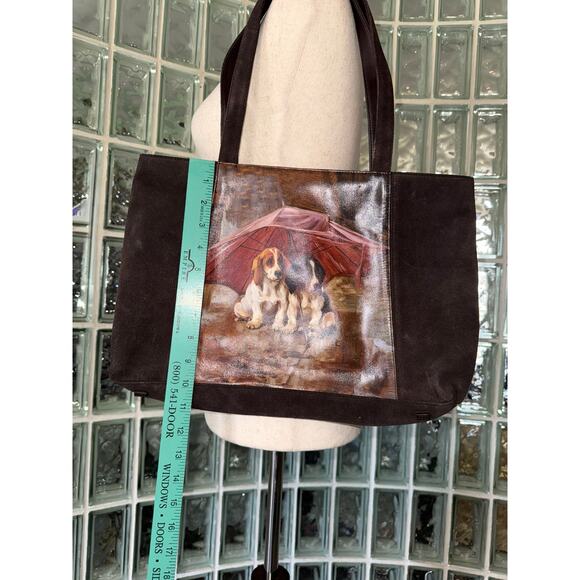 ICON Brown Genuine Leather - Cavalier dogs - Strap Purse - Picture 2 of 11